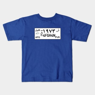 Afghanistan car license plate Kids T-Shirt